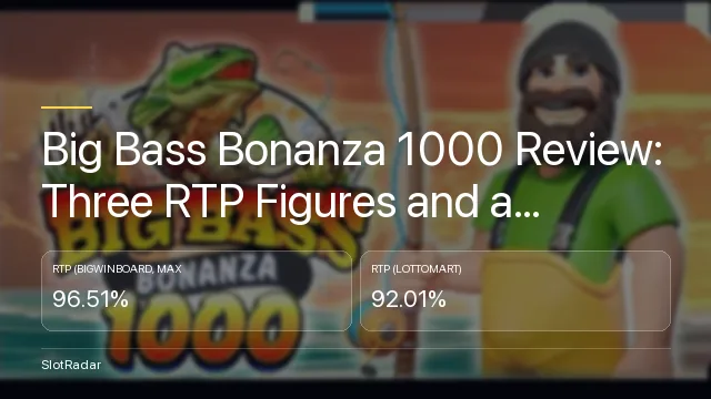 Big Bass Bonanza 1000 Review: Three RTP Figures and a 20,000x Cap - key figures