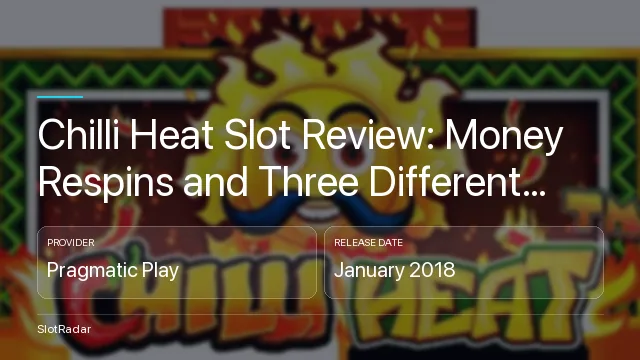 Chilli Heat Slot Review: Money Respins and Three Different RTPs - key figures