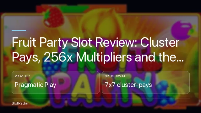 Fruit Party Slot Review: Cluster Pays, 256x Multipliers and the Demo