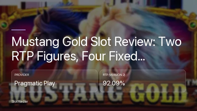 Mustang Gold Slot Review: Two RTP Figures, Four Fixed Jackpots