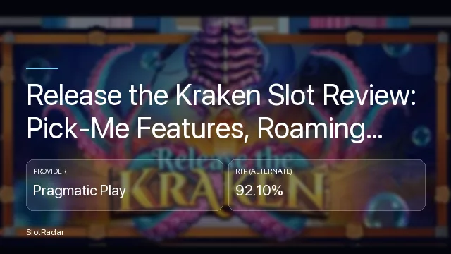 Release the Kraken Slot Review: Pick-Me Features, Roaming Wilds and the Published RTP - key figures