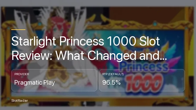 Starlight Princess 1000 Slot Review: What Changed and What the Figures Say - key figures