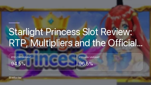 Starlight Princess Slot Review: RTP, Multipliers and the Official Demo - key figures