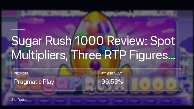 Sugar Rush 1000 Review: Spot Multipliers, Three RTP Figures and the Demo - key figures
