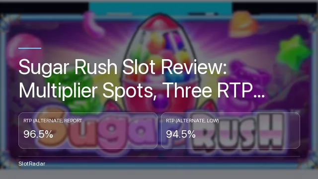 Sugar Rush Slot Review: Multiplier Spots, Three RTP Versions and the Demo - key figures